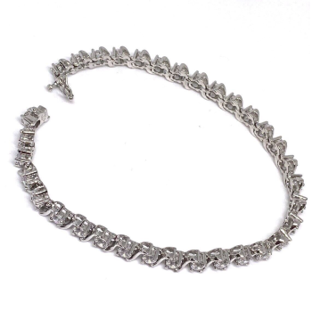925 Sterling Silver CZ Bracelet
