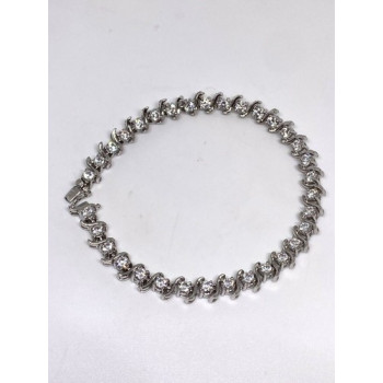925 Sterling Silver CZ Bracelet