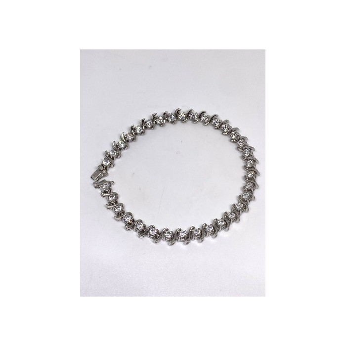 925 Sterling Silver CZ Bracelet