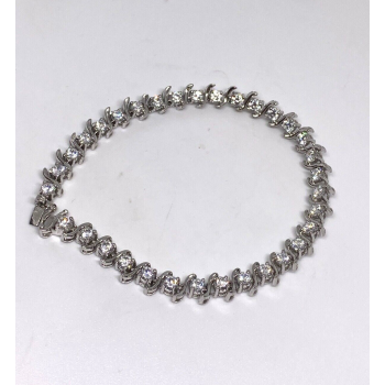 925 Sterling Silver CZ Bracelet