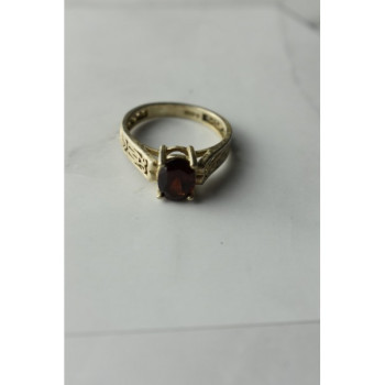 Vintage 925 Sterling Silver Spessartine Ring Size 9