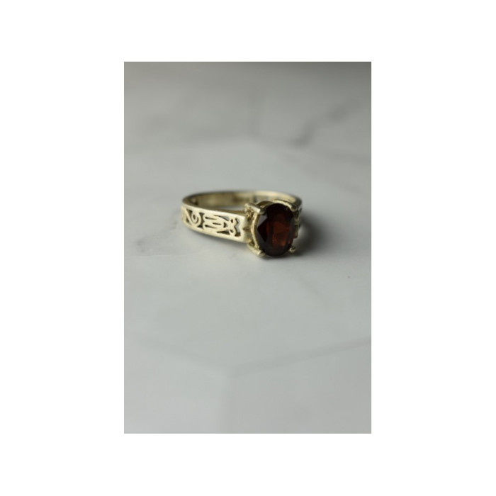 Vintage 925 Sterling Silver Spessartine Ring Size 9