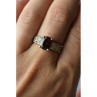 Vintage 925 Sterling Silver Spessartine Ring Size 9