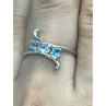 925 Sterling Silver Blue Spinel Ring Size 8