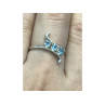 925 Sterling Silver Blue Spinel Ring Size 8