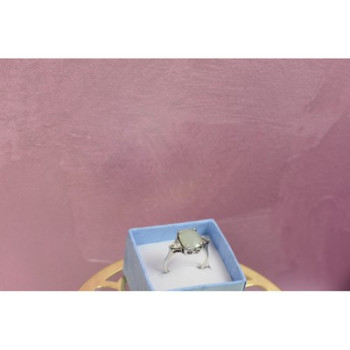 925 Sterling Silver Aventurine Ring Size 6.5