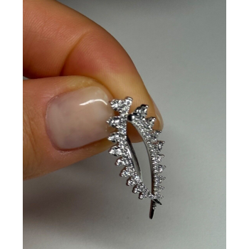 10K WHITE GOLD  DIAMONDS 0.9 CARAT EARRINGS LENGTH 26 mm