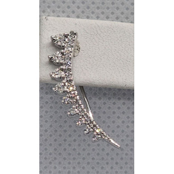 10K WHITE GOLD  DIAMONDS 0.9 CARAT EARRINGS LENGTH 26 mm