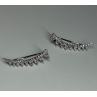 10K WHITE GOLD  DIAMONDS 0.9 CARAT EARRINGS LENGTH 26 mm