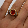 925 Sterling Silver Gold Plated CZ Ring Size 6