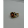 925 Sterling Silver Gold Plated CZ Ring Size 6