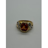 925 Sterling Silver Gold Plated CZ Ring Size 6