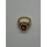 925 Sterling Silver Gold Plated CZ Ring Size 6