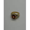 925 Sterling Silver Gold Plated CZ Ring Size 6