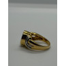 925 Sterling Silver Gold Plated CZ Ring Size 6