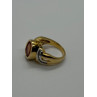 925 Sterling Silver Gold Plated CZ Ring Size 6