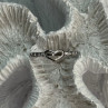 925 Sterling Silver CZ Heart Ring Size 8