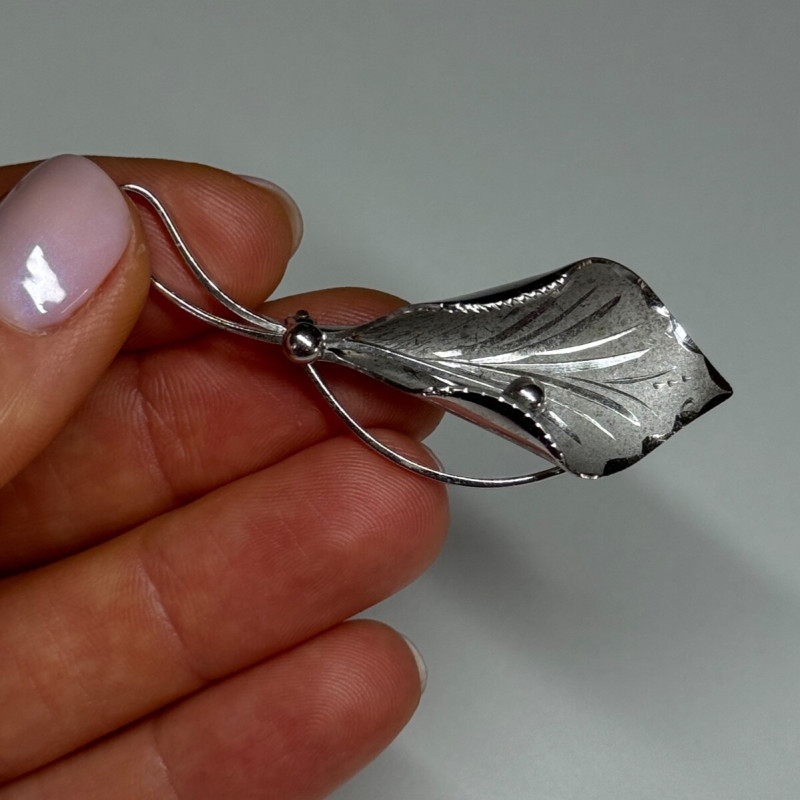 925 Sterling Silver Flower Brooch