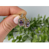 925 Sterling Silver Gold Plated Amethyst Stud Earrings