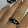 925 Sterling Silver Enamel Ring & Earrings Set Size 9