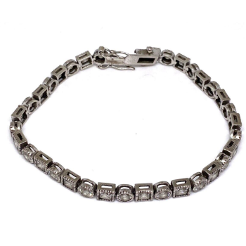 925 Sterling Silver CZ Bracelet