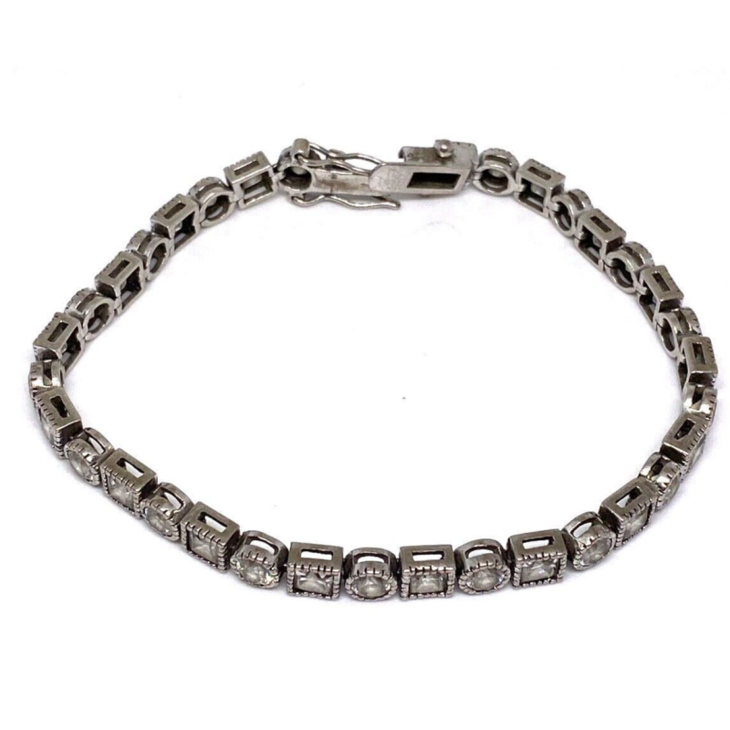 925 Sterling Silver CZ Bracelet
