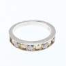 925 Sterling Silver White Topaz Ring Size 8 Disney
