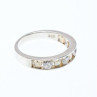 925 Sterling Silver White Topaz Ring Size 8 Disney