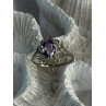 925 Sterling Silver Amethyst Ring Size 7.5