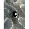 925 Sterling Silver Onyx & Beryl Ring Size 9