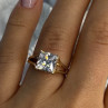 925 Sterling Silver Gold Plated Bge CZ Ring Size 7