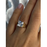925 Sterling Silver Gold Plated Bge CZ Ring Size 7