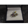 925 Sterling Silver Multicolor CZ Ring Size 9