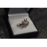925 Sterling Silver Multicolor CZ Ring Size 9