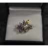 925 Sterling Silver Multicolor CZ Ring Size 9