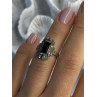 Vintage 925 Sterling Silver Onyx Ring Size 5