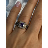 925 Sterling Silver Amethyst & Beryl Ring Size 7