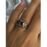 925 Sterling Silver Amethyst & Beryl Ring Size 7