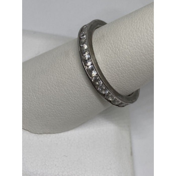 925 Sterling Silver CZ Ring Size 8