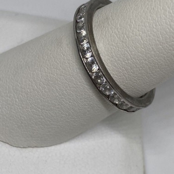 925 Sterling Silver CZ Ring Size 8
