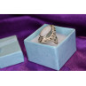 925 STERLING SILVER MOTHER OF PEARL & MARCASITES RING SIZE 6.5