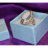 925 Sterling Silver Mother OF Pearl & Marcasites Ring Size 6.5
