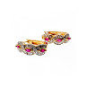 925 Sterling Silver Gold Plated Pink Topaz Earrings