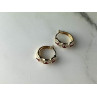 925 Sterling Silver Gold Plated Pink Topaz Earrings