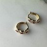 925 Sterling Silver Gold Plated Pink Topaz Earrings
