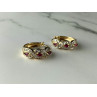 925 Sterling Silver Gold Plated Pink Topaz Earrings