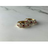 925 Sterling Silver Gold Plated Pink Topaz Earrings