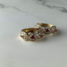 925 Sterling Silver Gold Plated Pink Topaz Earrings