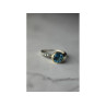 925 Sterling Silver Blue Spinel Ring Size 6
