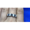 925 Sterling Silver Black Spinel Ring Size 8